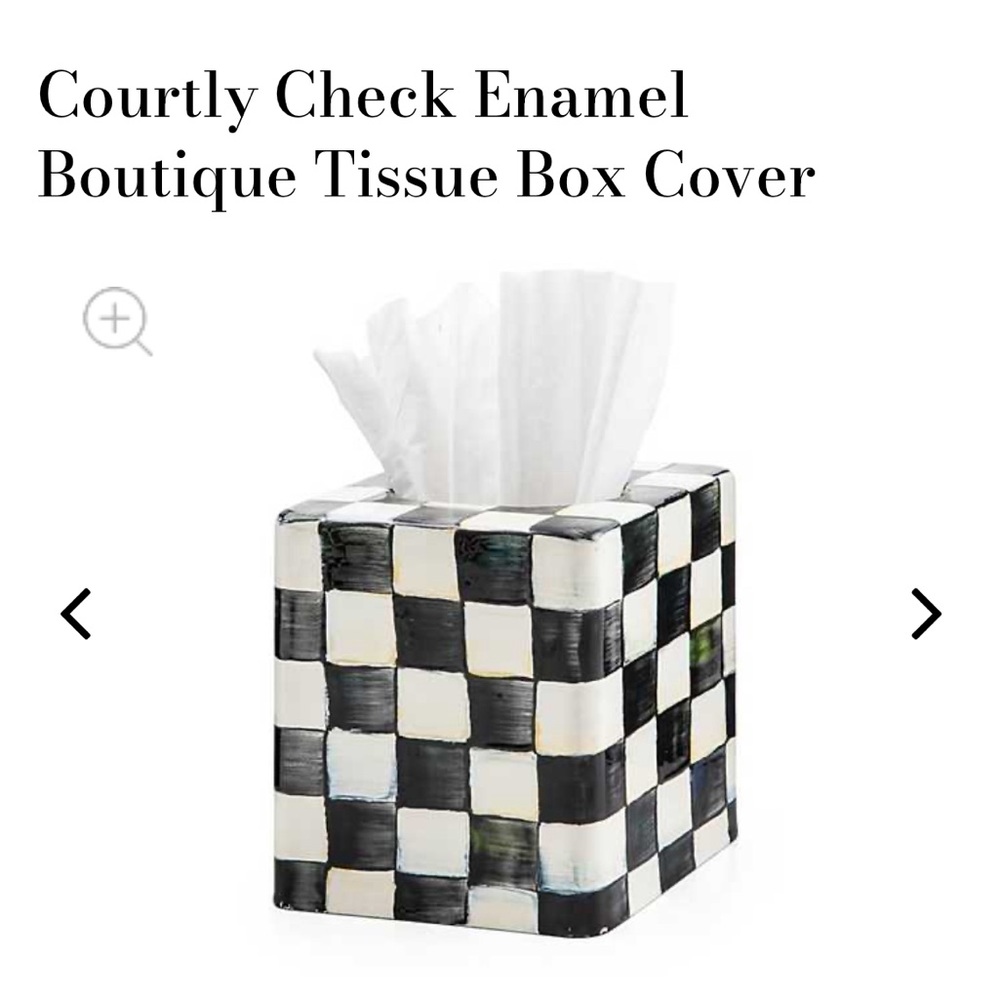 Mackenzie Childs tissue box cover